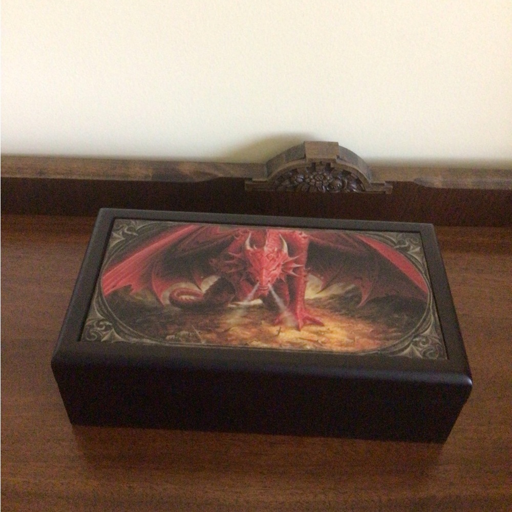 Anne Stokes Red Dragon  Keepsake Box